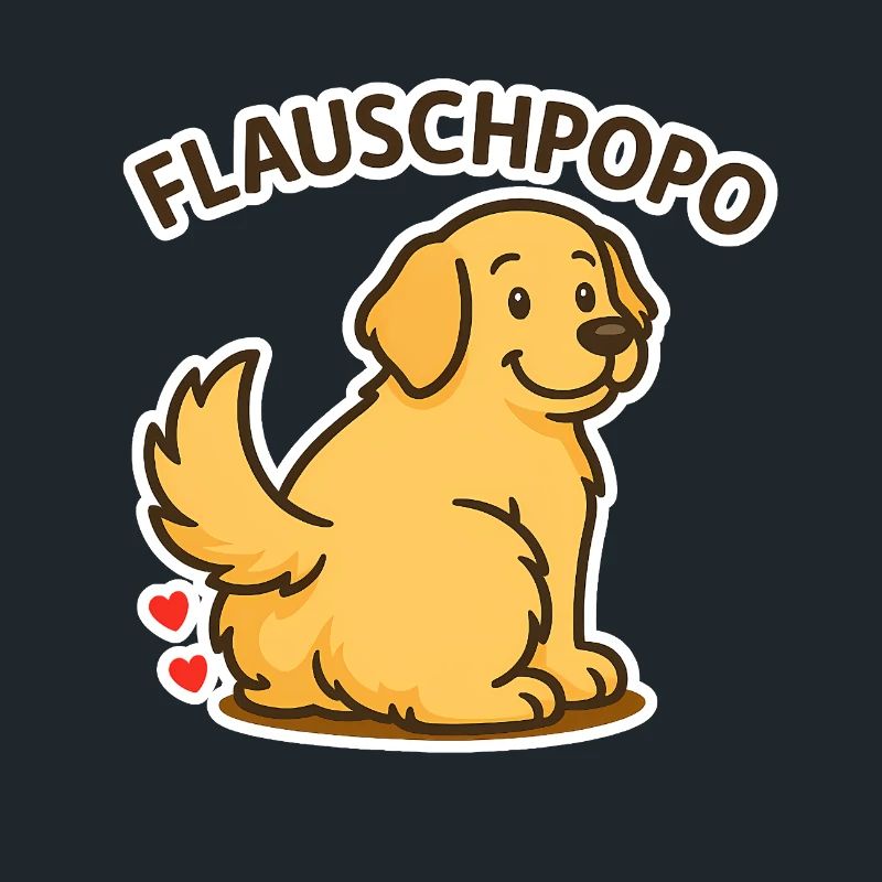 Fluffy butt – Cute dog with fluffy buttocks