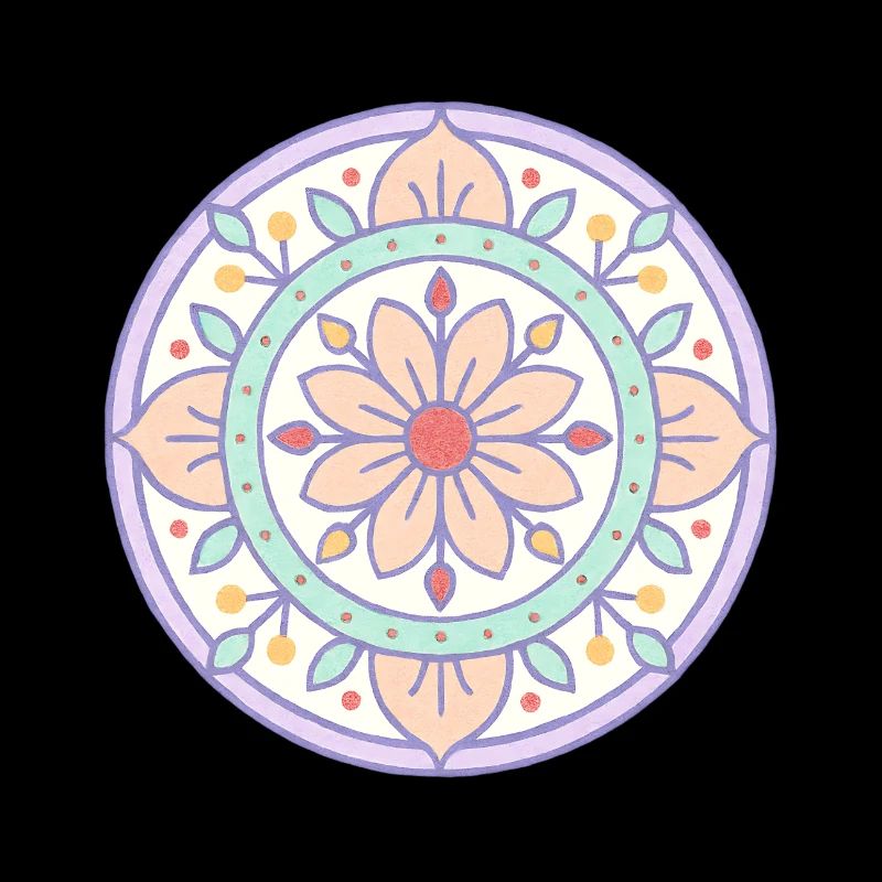 Mandala mit Risographie-Effekt