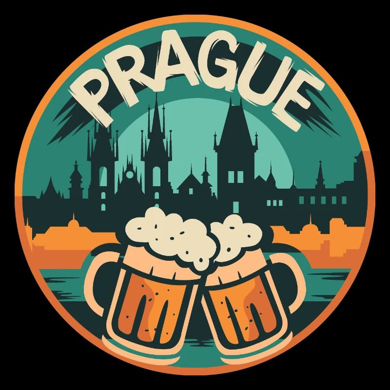 Prague Beer Skyline – République tchèque Souvenir Bachelorette
