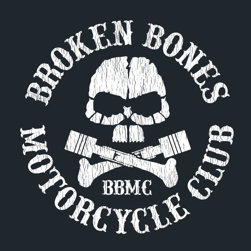 Cocarde du Broken Bones Motorcycle Club.