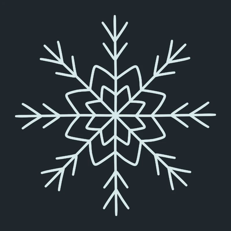 Conception artistique complexe de ligne de flocon de neige