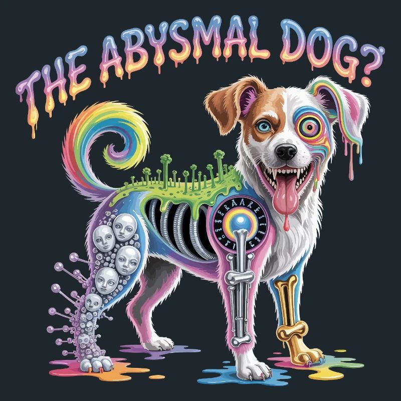 Psychedelic Abysimal Dog Illustration