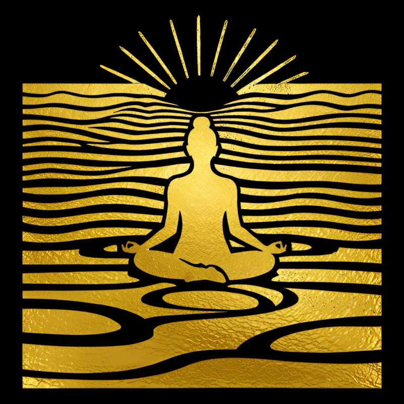 Méditation dorée au lever du soleil
