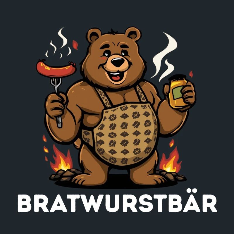 Bratwurst Bear Barbecue Gift Gift Idea