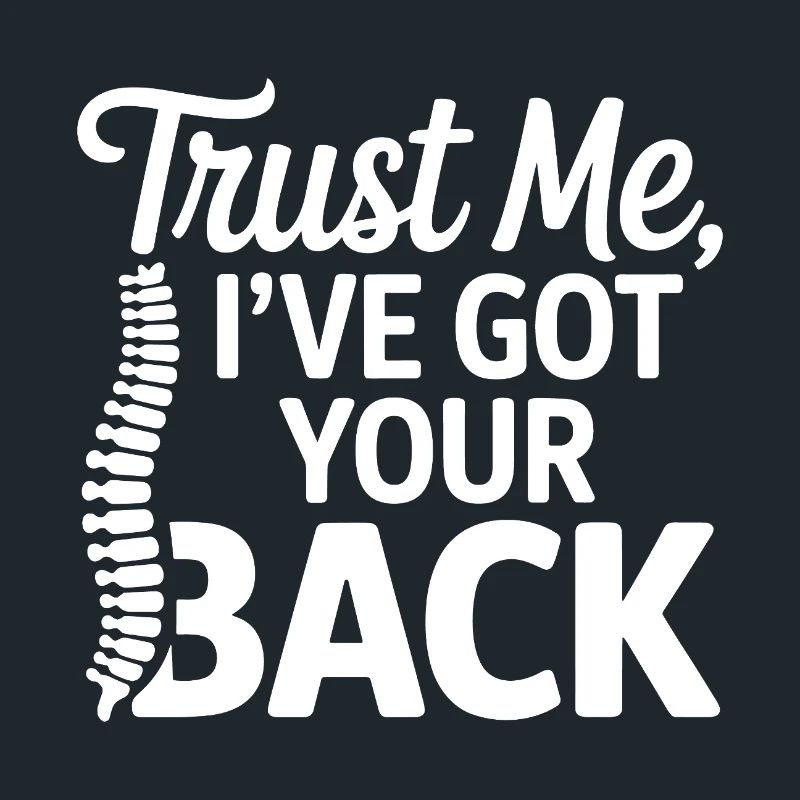 Chiropraktiker, vertrau mir, ich stehe hinter dir, Experte.