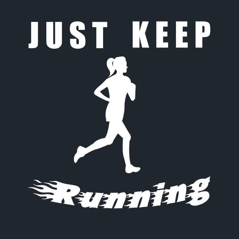 Continue simplement de courir – Silhouette de coureur