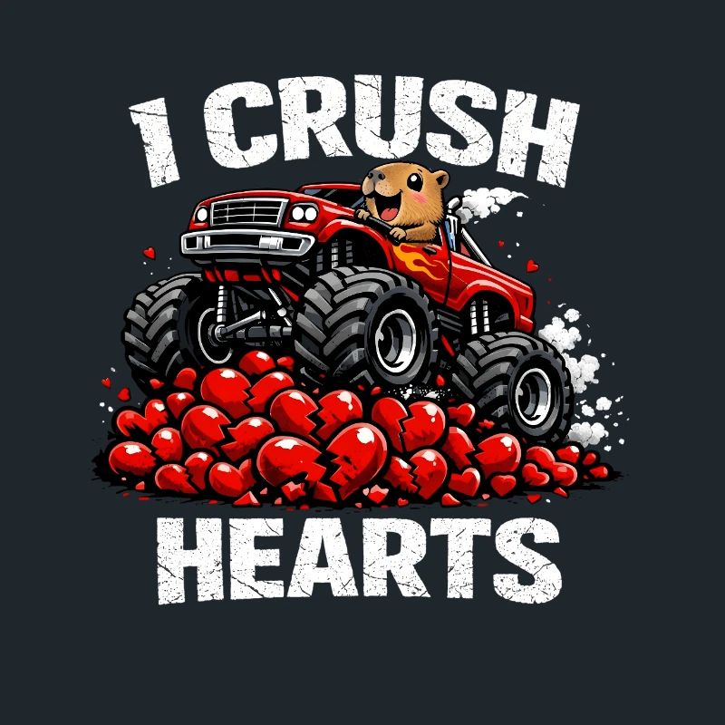 Valentinstag Ich zerquetsche Herzen Kapybara Tier