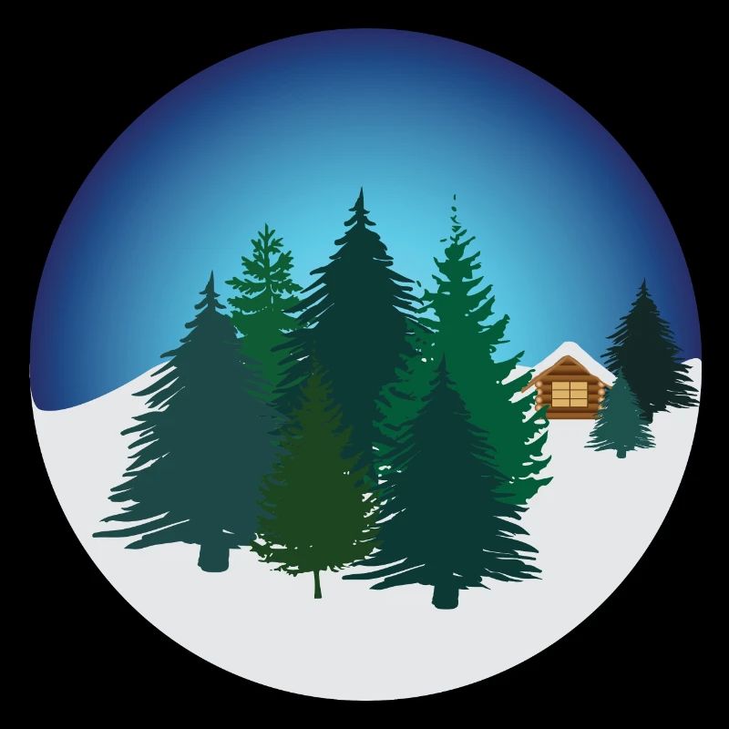 Christmas trees in nature