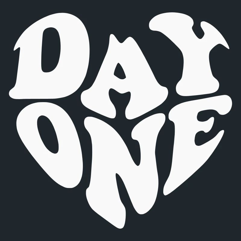 Day One Retro Heart - Customizable color