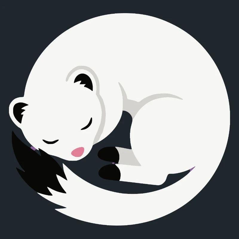 Style minimaliste à l’hermine de sommeil mignon