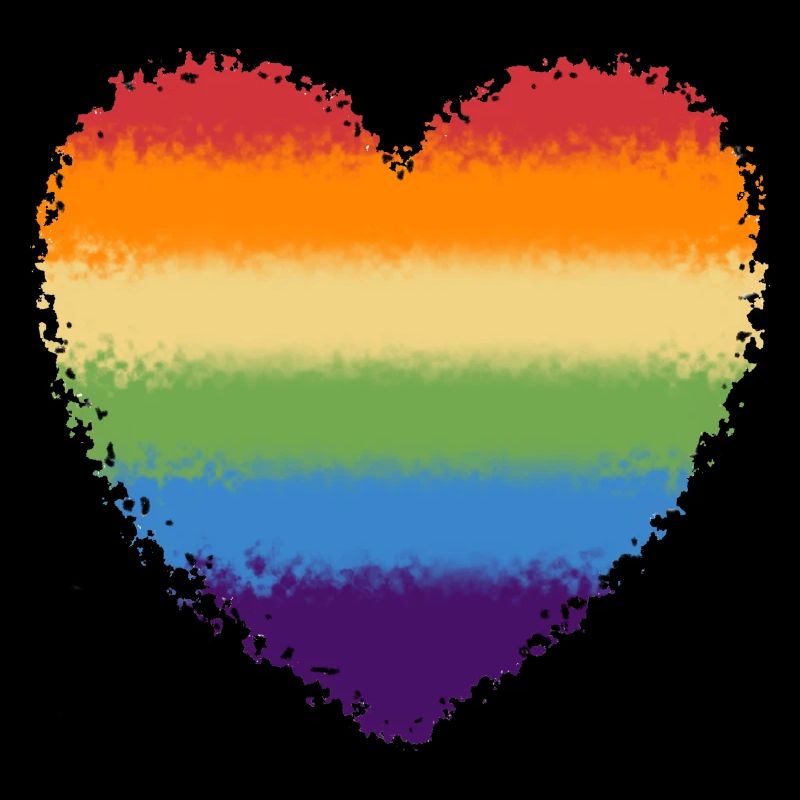 Swirled rainbow heart logo