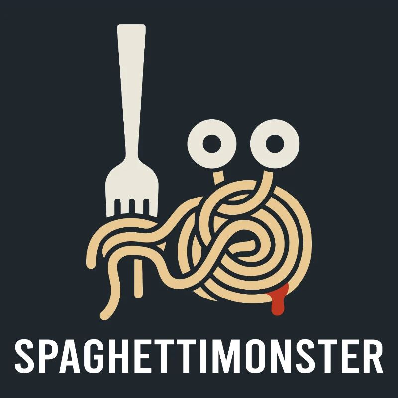 Spaghetti Monster mit Gabel