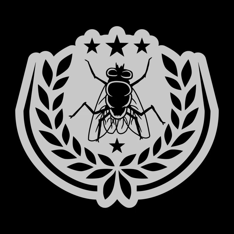 Design Stubenfliege Sterne Lorbeerkranz