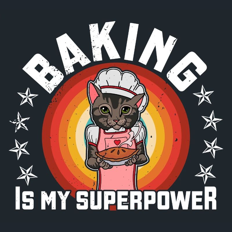 Baker Cat Cake Food Baking Hobby Dire