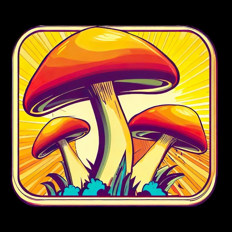 Champignons Champignons Retro 70s Design Cadeau