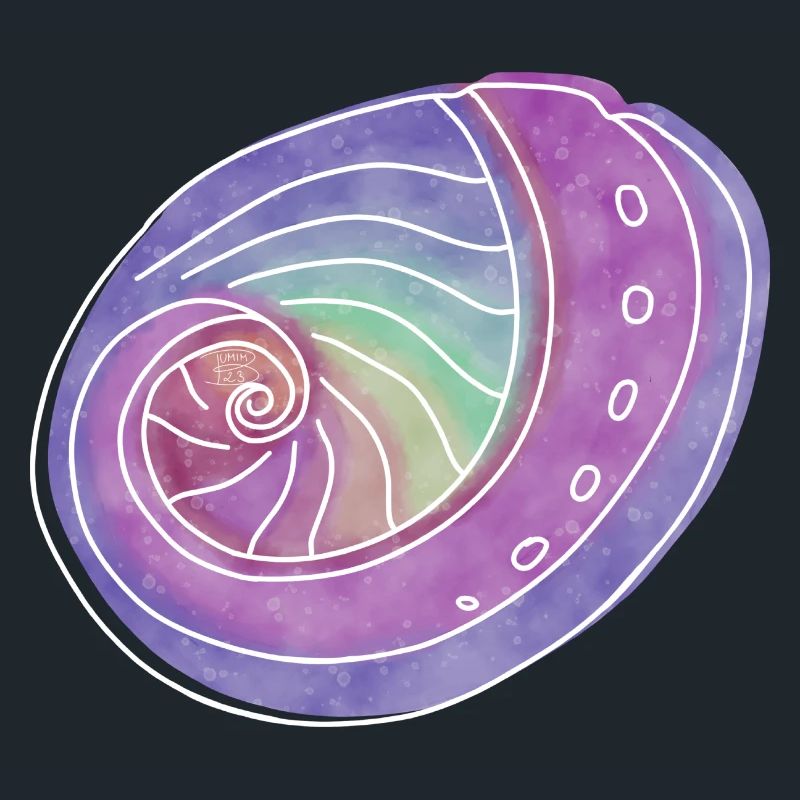 "Abalone", Boho Line Art Design, Serie "Shells"