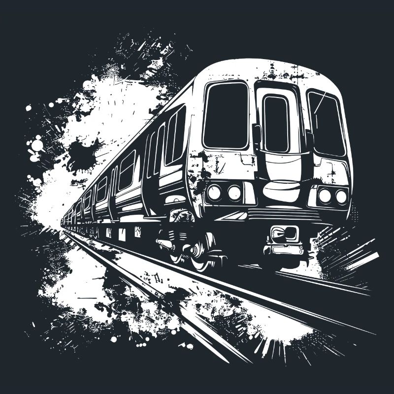 Éclaboussures de couleurs en train
