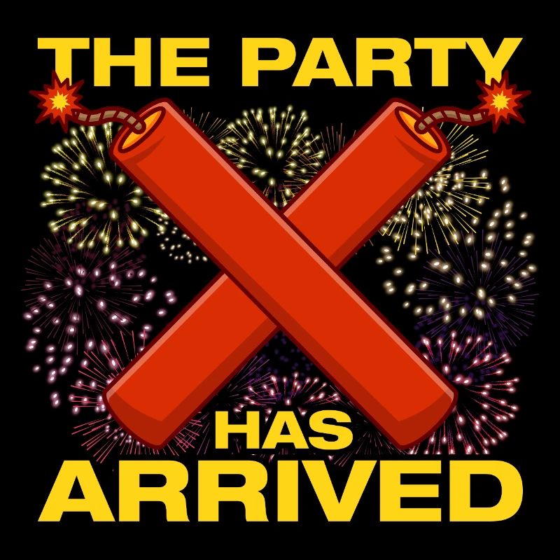 The party has arrived Pyrotechniker Feuerwerk