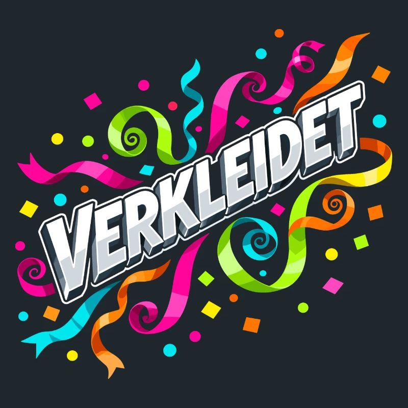 Verkleidet Konfetti Luftschlangen Karneval 