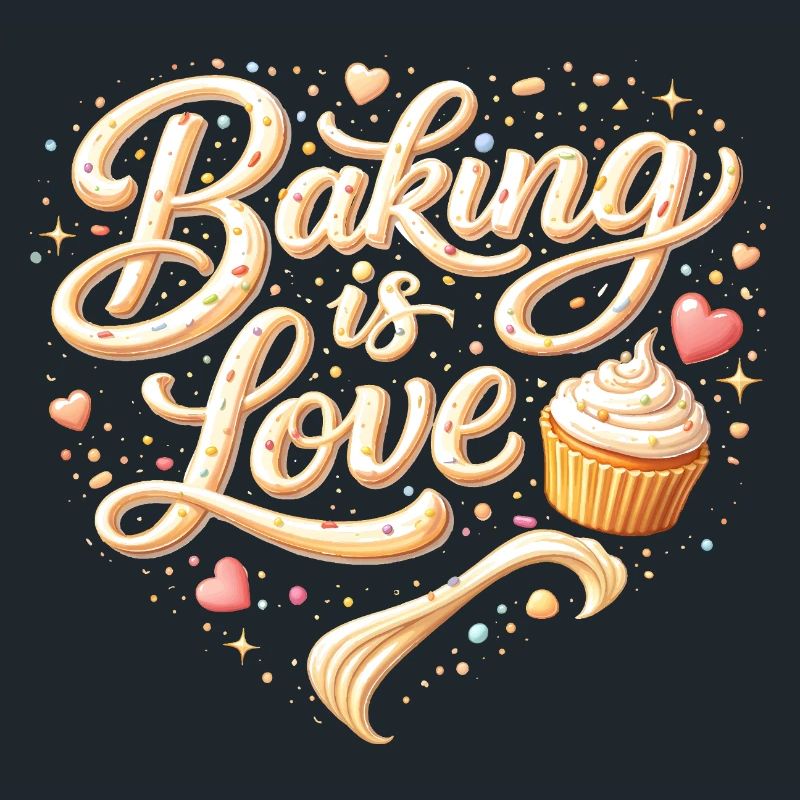 Baking is Love Baking Saying Design