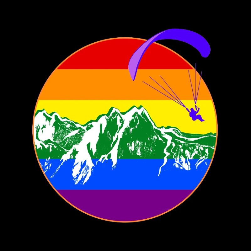pride flag paraglider Gleitschirm Regenbogen