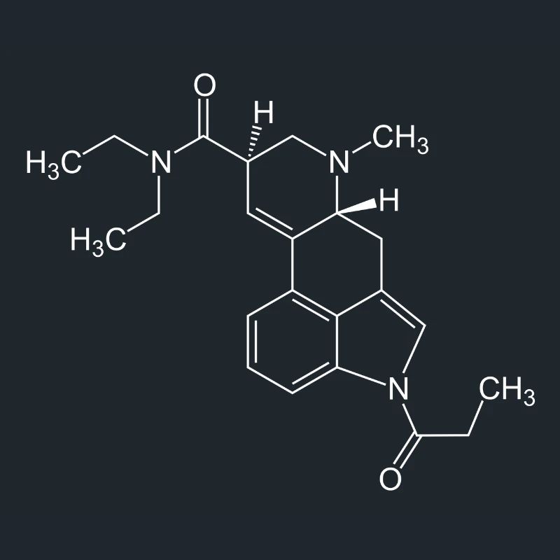1P LSD Structural formula - white