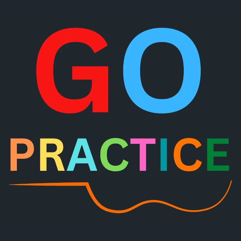 Practice Violin - Go Practice- Rainbow Text