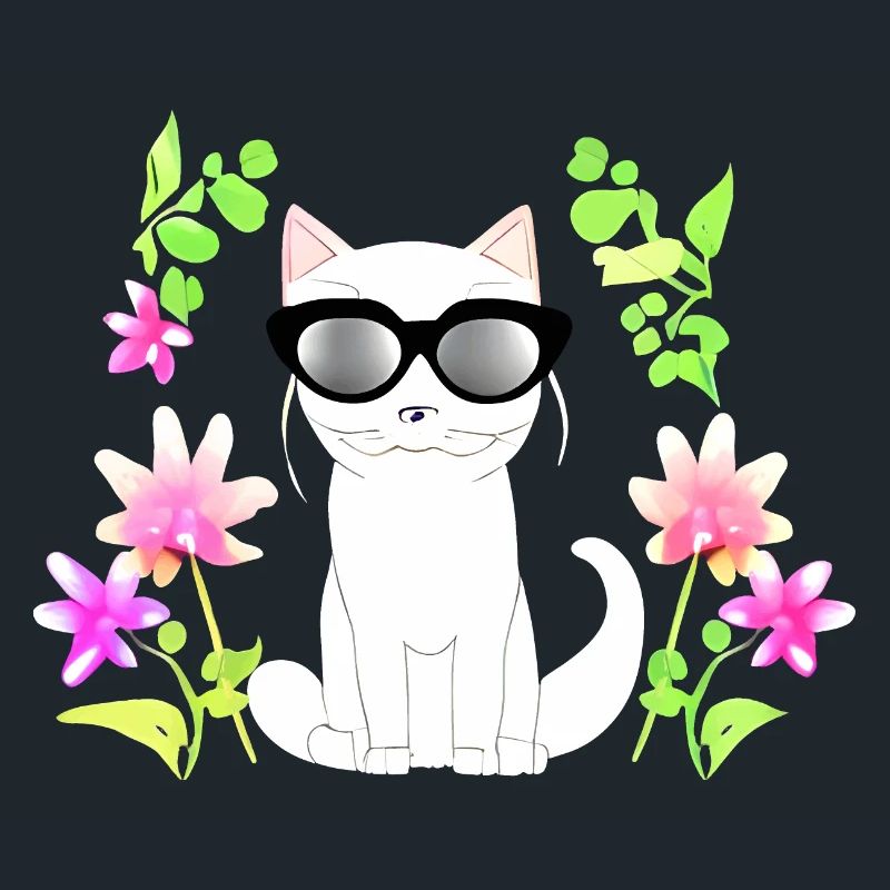 Katze mit blume