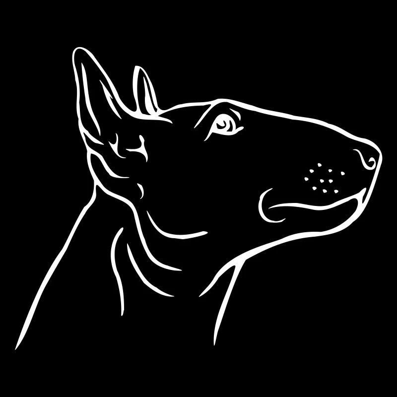 Bullterrier Kopf im Profil