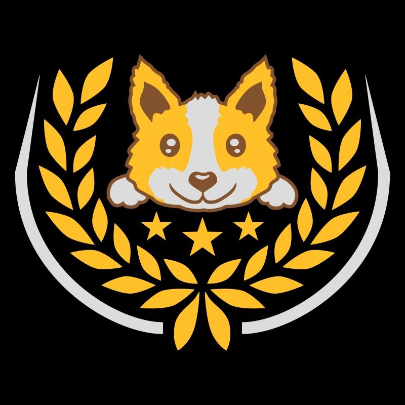 Lorbeerkranz süßer Hund Design
