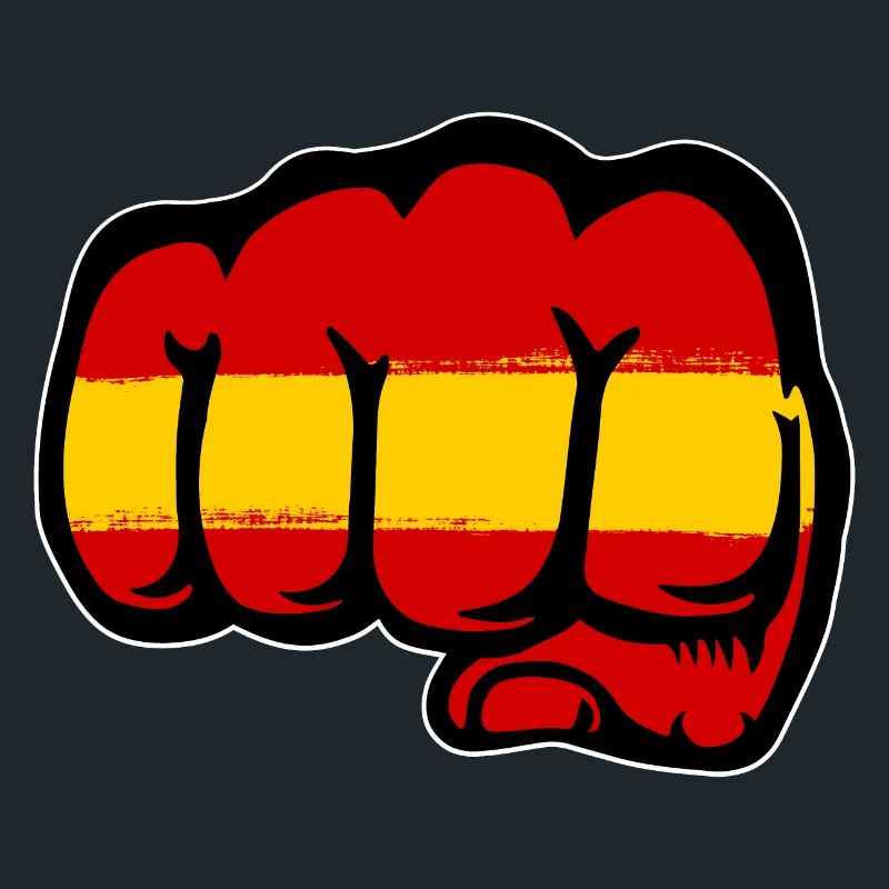 Drapeau de l’Espagne main poing