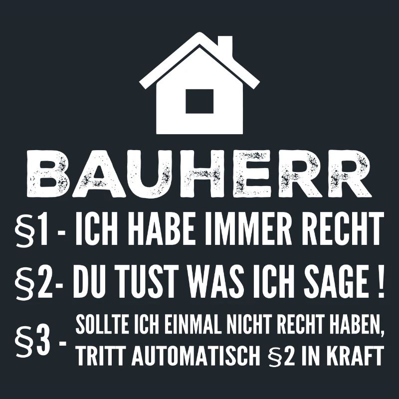 Builder House Construction Site Funny Gift