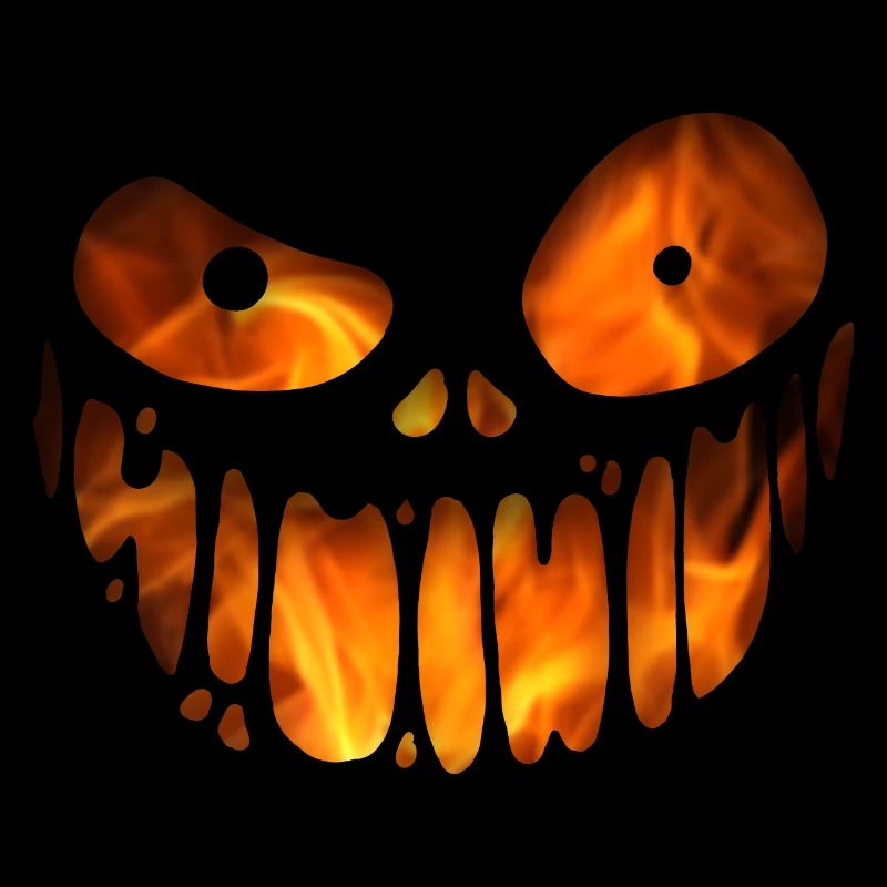 Fiery Skull Grin