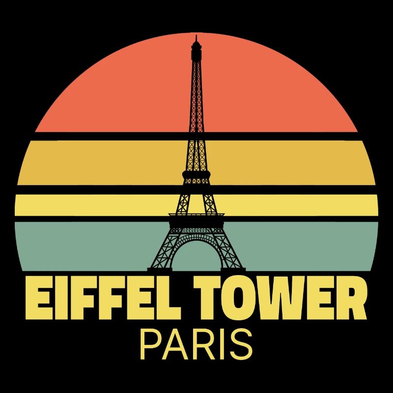 Tour Eiffel Paris Silhouette Rétro