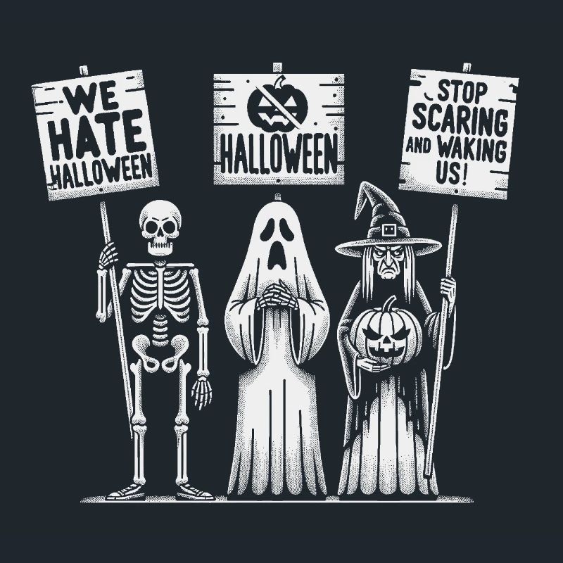 Conception de squelettes de protestation d’Halloween