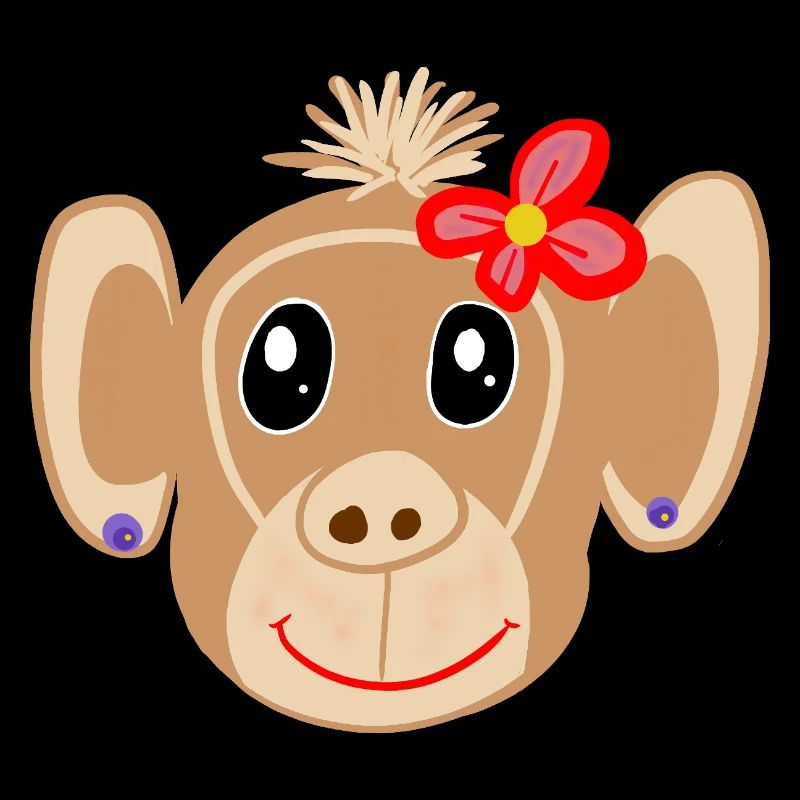 Fille Singe Enfants Singes