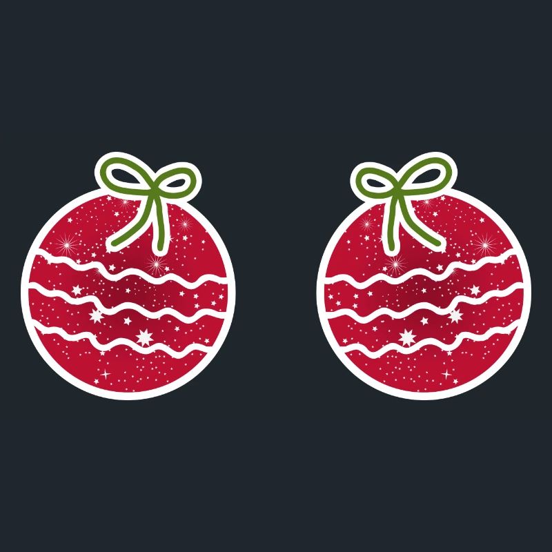 Boules de Noël rouge avec boucle