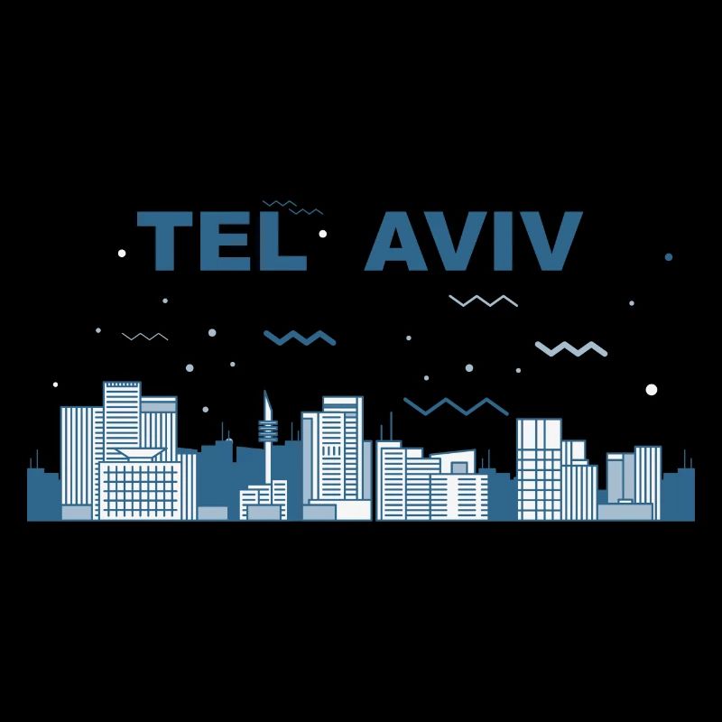 Skyline Tel Aviv Wahrzeichen Reise Geschenk Israel