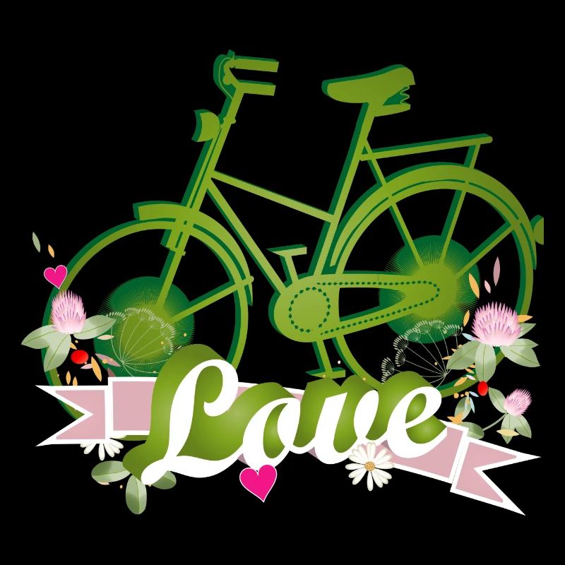 Vélo vert conçu avec beaucoup d’amour