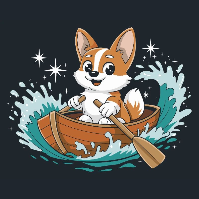 Ein Corgi Boot Paddle Boot