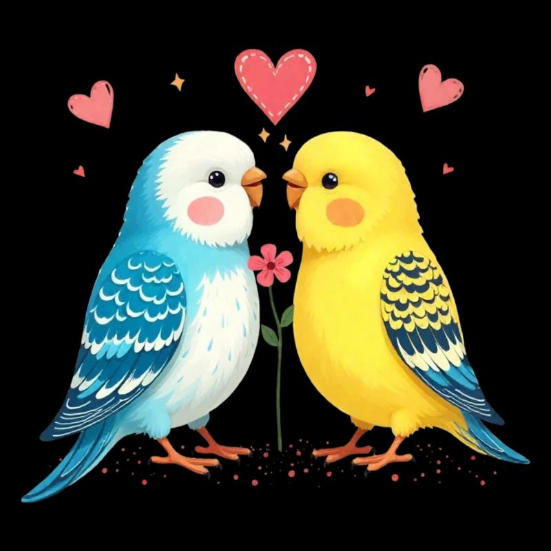 Perruches perruches amoureuses des oiseaux