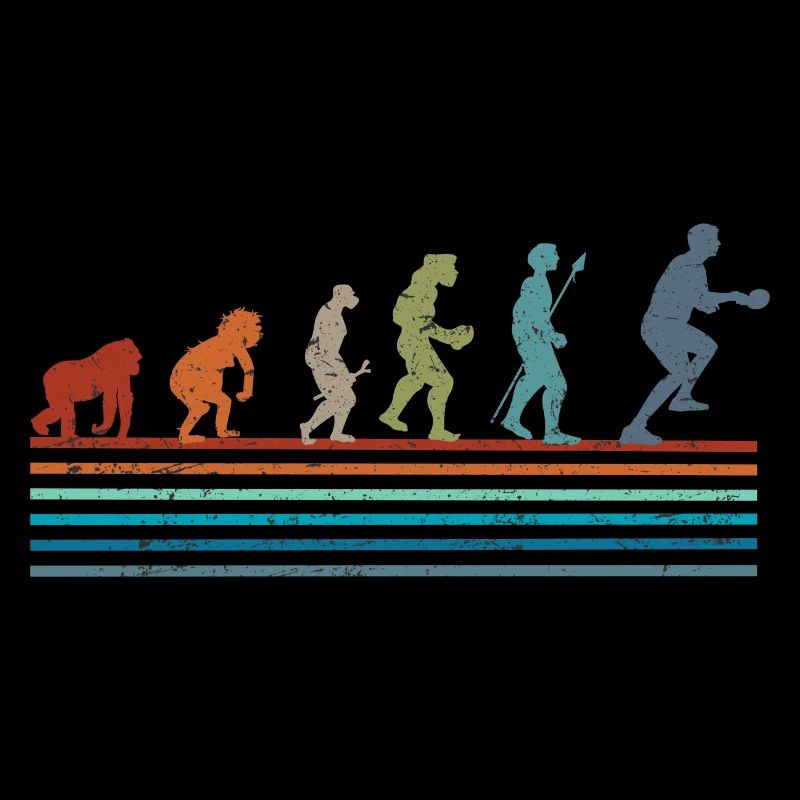 Évolution rétro vintage ping-pong