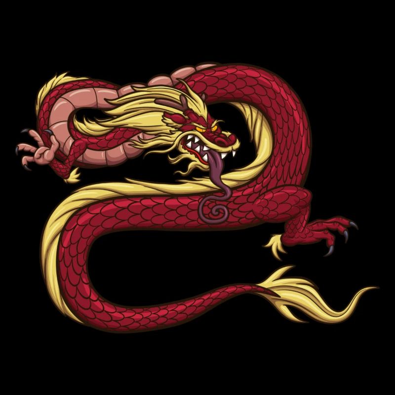 Dragon chinois rouge