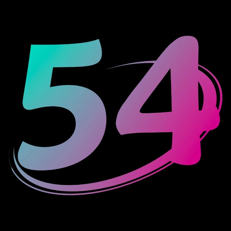 Numéro 54 multicolore