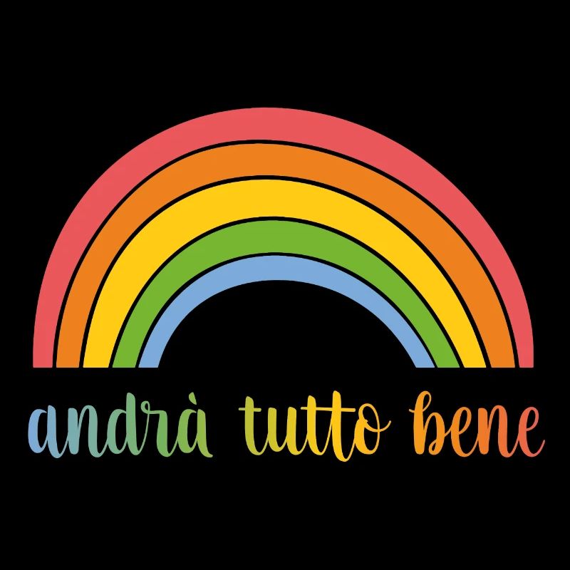 Italy hope Corona virus rainbow everything will