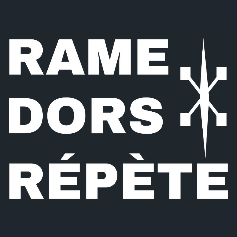 Rame dors répète Rameur d'aviron