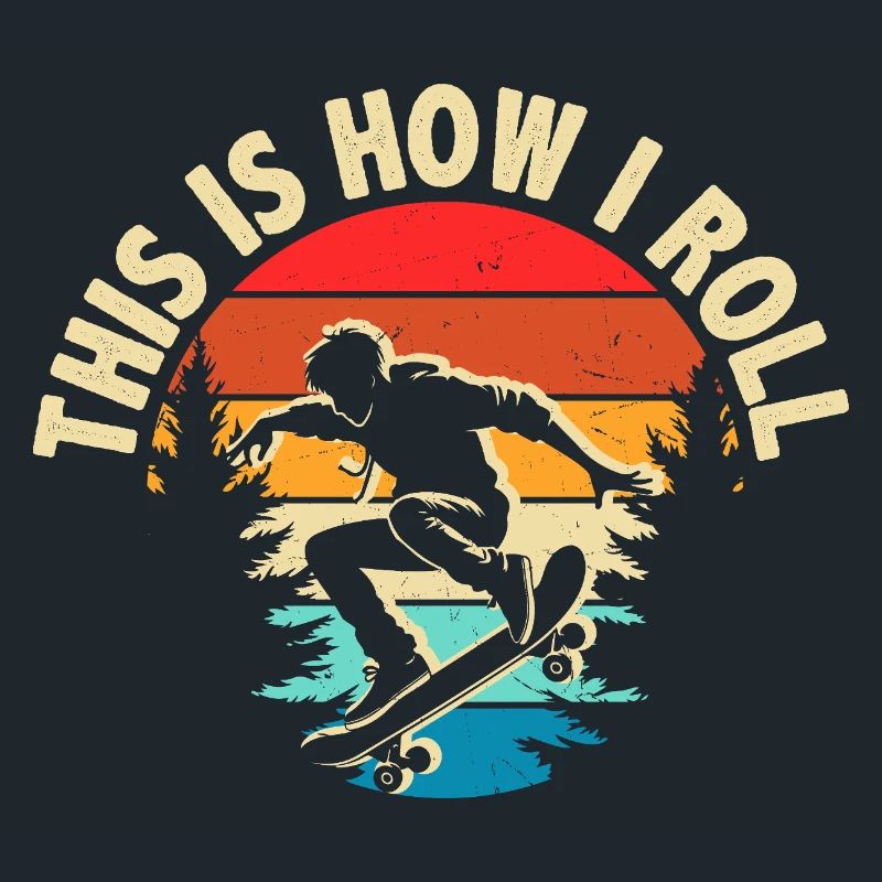 C’est comme ça que je roule le skateboard