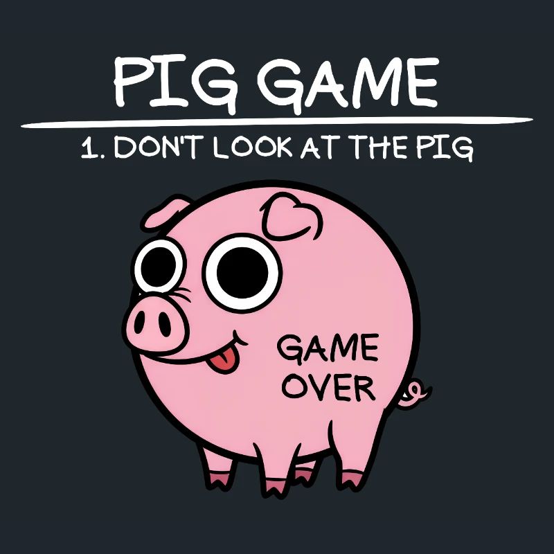Jeu de cochon Ne regarde pas le cochon drôle