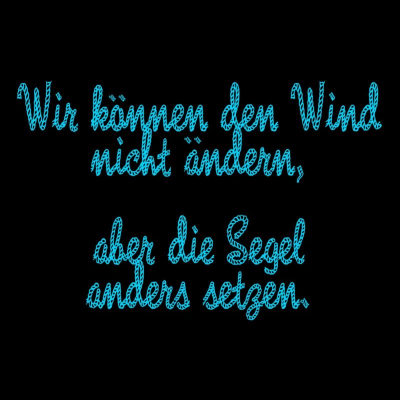 wir können den wind nicht ändern