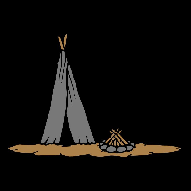 Conception de tente primitive de feu de camp